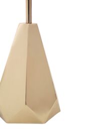 Orsina Shiny Gold Side Table, Sleek Top Side Table with Chunky Base, Gold Finished Bedside Table for Home, Office - thumbnail 3