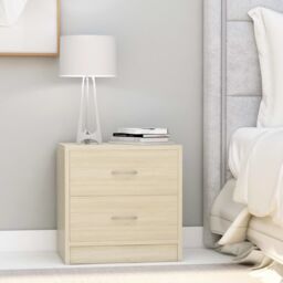 Berkfield Home Bedside Cabinet Sonoma Oak 40x30x40 cm Engineered Wood in Brown - Size: 40 x 30 x 40 cm - thumbnail 1