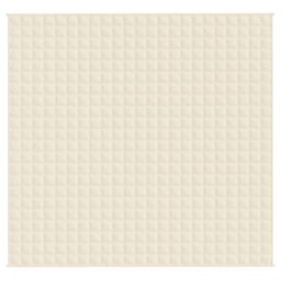 Berkfield Home Weighted Blanket Light Cream 220x235 cm King 11 kg Fabric - thumbnail 3
