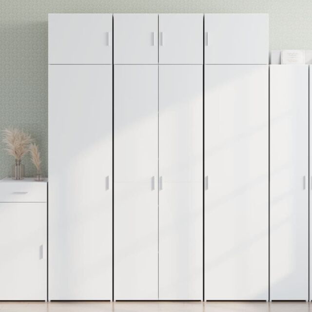 Berkfield Home Storage Cabinet White 70x42.5x225 cm Engineered Wood - image 1