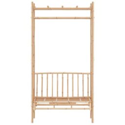 Berkfield Home Garden Bench with Pergola 116 cm Bamboo in Brown - thumbnail 3