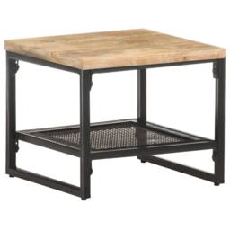Berkfield Home Side Table 40x40x35 cm Solid Mango Wood in Brown - Size: 40 x 40 x 35 cm - thumbnail 9