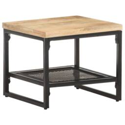 Berkfield Home Side Table 40x40x35 cm Solid Mango Wood in Brown - Size: 40 x 40 x 35 cm - thumbnail 2