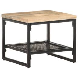 Berkfield Home Side Table 40x40x35 cm Solid Mango Wood in Brown - Size: 40 x 40 x 35 cm - thumbnail 8
