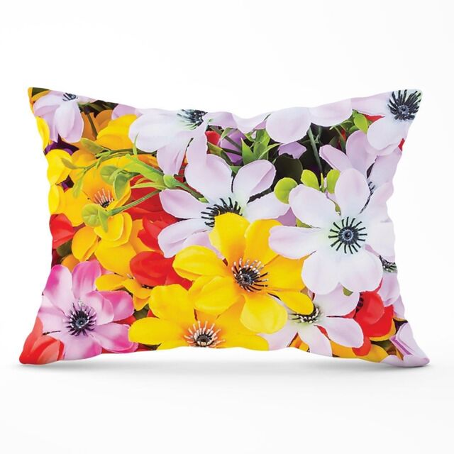 Warren Reed - Designer Spring Flowers Cushions in Yellow - Size: 45 cm x 45 cm - image 1