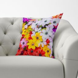 Warren Reed - Designer Spring Flowers Cushions in Yellow - Size: 45 cm x 45 cm - thumbnail 3