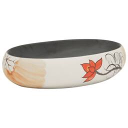 Berkfield Home Countertop Basin Multicolour Oval 59x40x15 cm Ceramic - Size: 59 x 40 x 15 cm