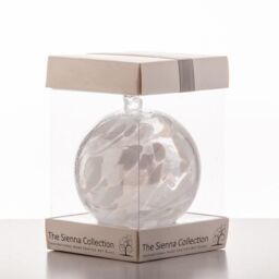 Sienna Glass Birthstone Ball April Diamond in White