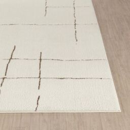 Livabliss Freud-Modern Ivory Black Brown High Pile Living Dining Bedroom Rug - Size: 200 cm x 275 cm - thumbnail 5
