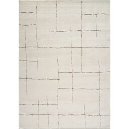 Livabliss Freud-Modern Ivory Black Brown High Pile Living Dining Bedroom Rug - Size: 200 cm x 275 cm - thumbnail 2
