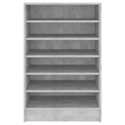 Berkfield Home Shoe Cabinet Concrete Grey 60x35x92 cm Engineered Wood - Size: 60 x 35 x 92 cm - thumbnail 5