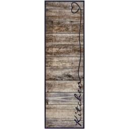 THE RUGS Washable Kitchen Rug & Runner - Polyamide Non Slip Floor Runner in Brown - Size: 50 cm x 150 cm - thumbnail 1
