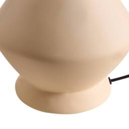 Wyld and Coco Beige Ceramic Table Lamp Two Handles and Textured Cotton Drum Shade - thumbnail 7