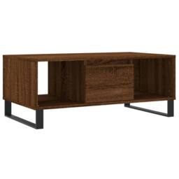 Berkfield Home Modern Coffee Table Brown Oak 90x50x36.5 cm Engineered Wood - thumbnail 3