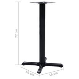 Berkfield Home Bistro Table Leg Black 56x56x72 cm Cast Iron - Size: 56 x 56 x 72 cm - thumbnail 6