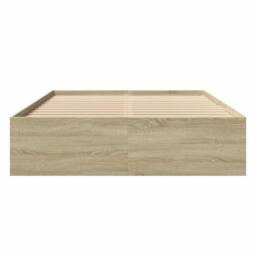 Berkfield Home Bed Frame Frame Sonoma Oak 120x190 cm Small Double Wood in Light Tan - thumbnail 5