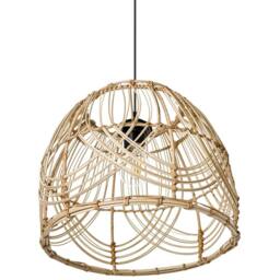Wyld and Coco Boho Rattan Pendant Lamp Natural Shade with Iron Frame Handmade - thumbnail 6