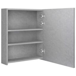Berkfield Home LED Bathroom Mirror Cabinet Concrete Grey 50x14x60 cm - Size: 50 x 14 x 60 cm - thumbnail 5