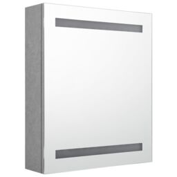 Berkfield Home LED Bathroom Mirror Cabinet Concrete Grey 50x14x60 cm - Size: 50 x 14 x 60 cm - thumbnail 3