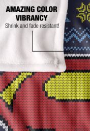 Superman Blanket, 152x127 cm Ugly Christmas Sweater Logo Silky Touch Super Soft Throw Blanket in White - thumbnail 4