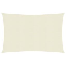 Berkfield Home Sunshade Sail 160 g/m ² Cream 3x5 m HDPE in Beige - thumbnail 1