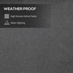 OUTSUNNY Parasol Cover, Patio Cantilever Cover, Banana Umbrella Protector Grey in Dark Grey - thumbnail 4