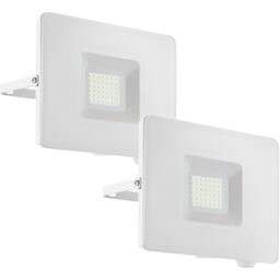 Loops 2 PACK IP65 Outdoor Wall Flood Light White Adjustable 30W LED Porch Lamp - thumbnail 1