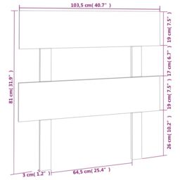 Berkfield Home Bed Headboard Honey Brown 103.5x3x81 cm Solid Wood Pine - thumbnail 6