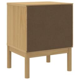 Berkfield Home Bedside Cabinet FLORO Wax Brown 45x39x57 cm Solid Wood Pine in Light Brown - Size: 45 x 39 x 57 cm - thumbnail 7