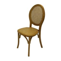 Nordara Wooden Kitchen Dining Chairs 4, Wooden Dining Chair, Cane Back X4 in Brown