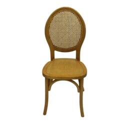 Nordara Wooden Kitchen Dining Chairs 4, Wooden Dining Chair, Cane Back X4 in Brown - thumbnail 7