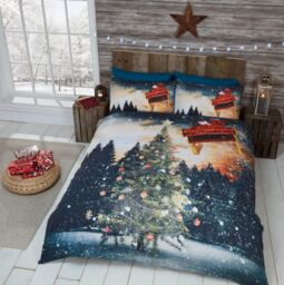 Rapport Home Northern Lights Duvet Cover Set with Pillowcase in Dark Blue - Size: King - thumbnail 1