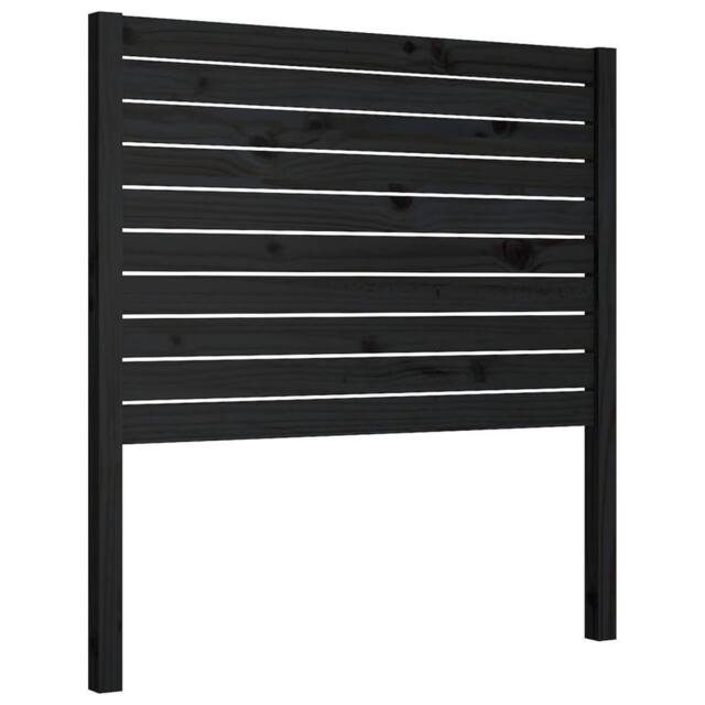 Berkfield Home Bed Headboard Black 81x4x100 cm Solid Wood Pine - Size: 81 x 4 x 100 cm - image 1
