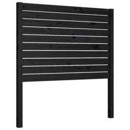 Berkfield Home Bed Headboard Black 81x4x100 cm Solid Wood Pine - Size: 81 x 4 x 100 cm - thumbnail 1