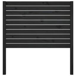Berkfield Home Bed Headboard Black 81x4x100 cm Solid Wood Pine - Size: 81 x 4 x 100 cm - thumbnail 3