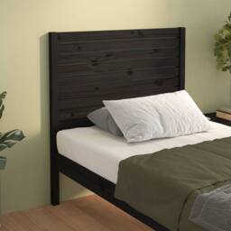Berkfield Home Bed Headboard Black 81x4x100 cm Solid Wood Pine - Size: 81 x 4 x 100 cm - thumbnail 4