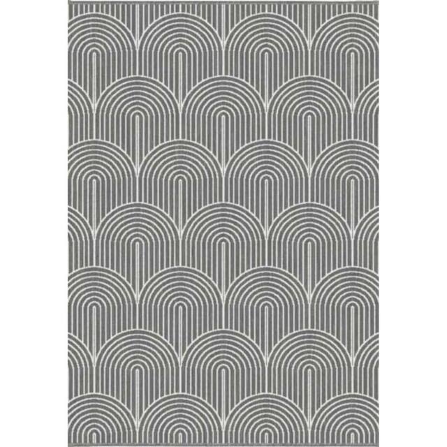 THE RUGS Flatweave Indoor Outdoor Reversible Rug Pangli Durable Polypropylene in Grey - Size: 240 cm x 330 cm - image 1