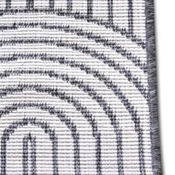 THE RUGS Flatweave Indoor Outdoor Reversible Rug Pangli Durable Polypropylene in Grey - Size: 240 cm x 330 cm - thumbnail 5