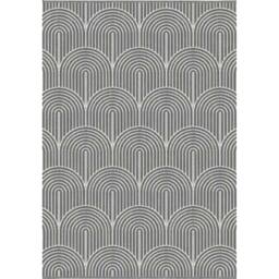 THE RUGS Flatweave Indoor Outdoor Reversible Rug Pangli Durable Polypropylene in Grey - Size: 240 cm x 330 cm - thumbnail 1