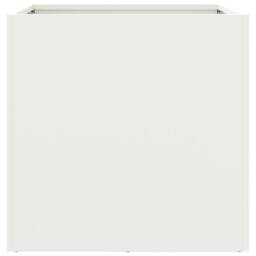 Berkfield Home Planters 2 pcs White 42x40x39 cm Steel - Size: 42 x 40 x 39 cm - thumbnail 6