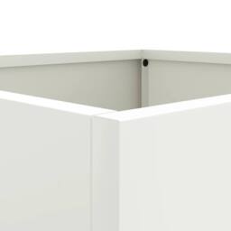 Berkfield Home Planters 2 pcs White 42x40x39 cm Steel - Size: 42 x 40 x 39 cm - thumbnail 8