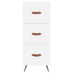 Berkfield Home Highboard White 34.5x34x180 cm Engineered Wood - thumbnail 6