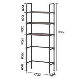 KORVIXA Black Over The Toilet Storage Rack Cabinet - Size: 50 cm x 80 cm - thumbnail 2