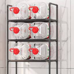 KORVIXA Black Over The Toilet Storage Rack Cabinet - Size: 50 cm x 80 cm - thumbnail 5