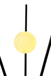 Black Metal Floor Lamp with Slim Design & Foot Switch - thumbnail 3