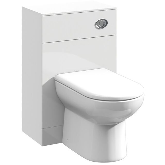 Balterley Slimline WC Unit Gloss White 500mm - image 1