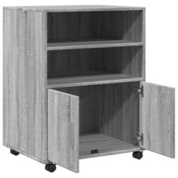 Berkfield Home Rolling Cabinet Grey Sonoma 60x48x81 cm Engineered Wood - Size: 60 x 48 x 81 cm - thumbnail 7