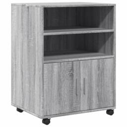 Berkfield Home Rolling Cabinet Grey Sonoma 60x48x81 cm Engineered Wood - Size: 60 x 48 x 81 cm - thumbnail 3