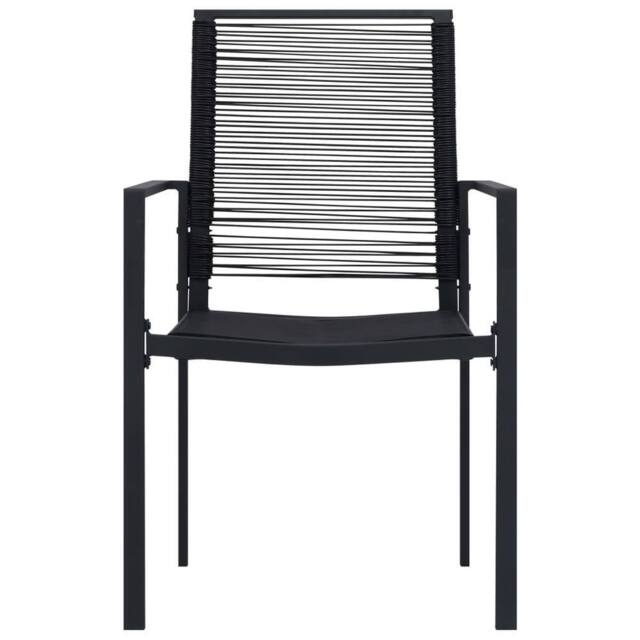 Berkfield Home Sturdy Garden Chairs 2 pcs PVC Rattan Black - image 1