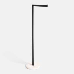 OHS Marble Toilet Roll Holder Stand Freestanding Tissue Paper Organiser in Black - thumbnail 3